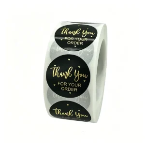 Customized Gifts Thank You Label Stickers Baked Goods Packaging Labels Personalized Round Roll Printing Logo Stickers