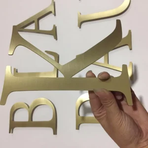 Customized Gold Stainless Steel Door Letters and Wall Mount Signage for Home Office Wedding and Party Name Signs