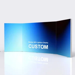 Customized HD Printing Tension Fabric Light Box Display Stand Aluminum Modular Trade Show Booth Design
