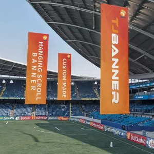 Customized Hanging Ceiling Banner Big Outside Vertical Banner Flag