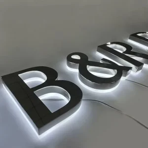 Customized Illuminated Acrylic Character Metal Channel Letter Commercial Logo 3d Backlit Led Letters Signs