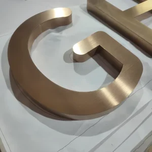 Customized LED Backlit Mirror Polish Stainless Steel Wall 3D Logo Alphabet Letter Sign Gold Finish for Advertising Mall Company