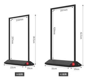 Customized LED Double Sided LightBox Tabletop Menu Display Magnetic Ultra Thin Advertising Sign Board