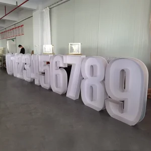 Customized Large PVC Marquee Numbers 1M Lighting Decoration Letter for Birthday Party Marriage Ideal