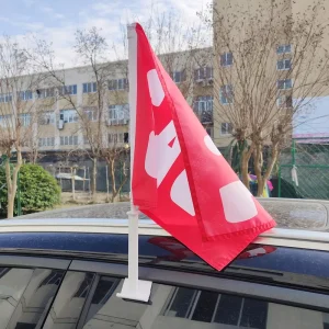 Customized Logo 12X18 Inch Polyester Car Flags For Automotive Display Online Marketing Promotion Printed Flags