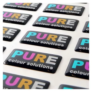 Customized Logo 3D Resin Dome Epoxy Sticker With 3M Adhesive