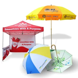 Customized Logo Advertisement Outdoor Promotion Sun Beach Terrace Sunshade Umbrella