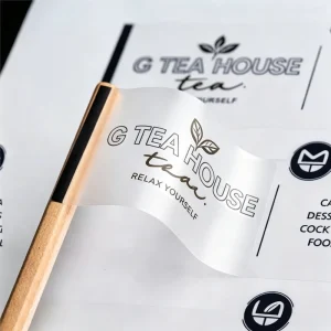 Customized Logo Brand Easy to Peel Off Easy to Tear Waterproof Transparent PVC Adhesive Label