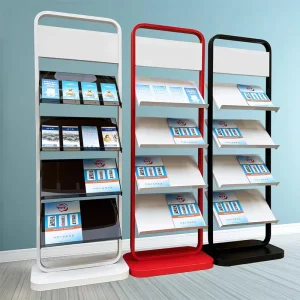 Customized Logo Metal Waterproof Heavy Duty Supermarket Rack & Wire Shelving Display Stand for Cosmetic Car Snack Use