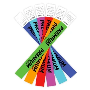 Customized Logo Paper Tyvek Arm and Wrist Band for Events Waterproof Tear Resistant Festival Party Wristband