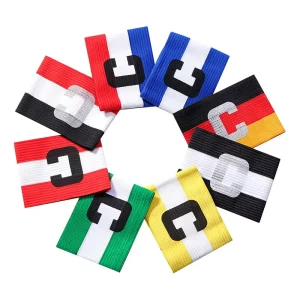 Customized Logo Printed Elastic Captain Arm Bands Soccer Captain Armband for Football Equipment Arms Sleeves Sport Sleeves
