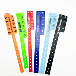 Customized Logo Vinyl PVC Stub Bracelet Promotional Wristbands