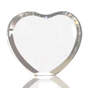 Customized Love Photo Frame Laser Engraving K9 Crystal Blank Heart shaped Block Wedding Valentine’s Day Gift