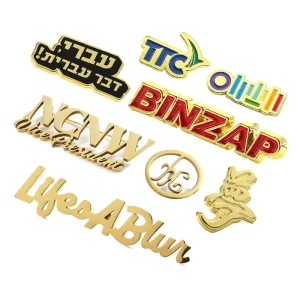 Customized Metal Badge Stainless Steel Business Souvenir Round Letter Hollow Broches Women Pins Fashion Brooches Brooch Pin