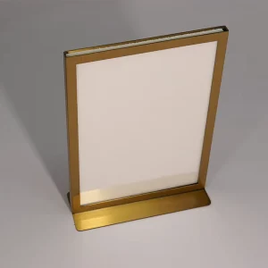 Customized Metal Desktop Menu Display Poster Board Business Card Stand