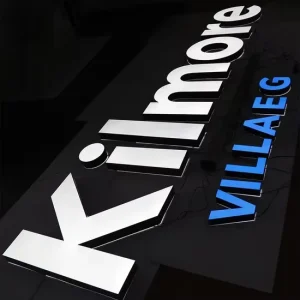 Customized Mini LED Backlit Aluminum Sign Outdoor IP65 Waterproof Bluetooth Connected Logo Shop Door Characters Companies