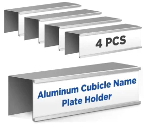 Customized Modern Aluminium Wall Mounted Hotel Nameplate Holder with Stainless Steel Frame Single/Double Panels Sign Holder