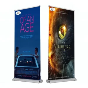 Customized Modern Portable Aluminum Roll up Banner Stand Retractable Roll up Banner Stand Display for Advertising Pull up Banner