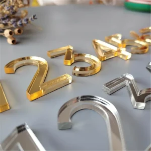 Customized Non Lighted 3D Acrylic Letter Sign High Quality Door Number for Office Building Personalized Wall Decoration Signage