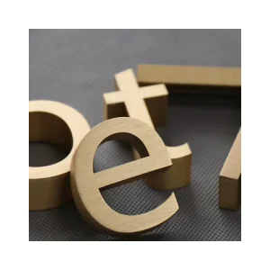 Customized Non Luminous Metal Number Letters Logo