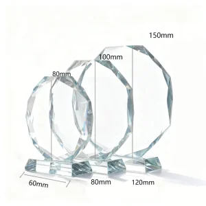 Customized Octagonal Crystal Award Blank Trophy for UV Print Laser Engraving Clear Crystal Trophy for Recognition