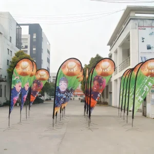 Customized Outdoor Advertising Flags Aluminum Alloy Fabric Tension Display 2.8/3.8m Exhibition Event Birthday Wedding Backdrop