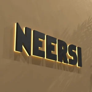 Customized Outdoor Metal Baking Paint Backlit Letter LED Illuminated Character Logo