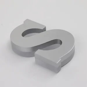 Customized Outdoor Stainless Steel 3D Backlit Letters Brushed Acrylic Metal LED Illuminated Character Sign