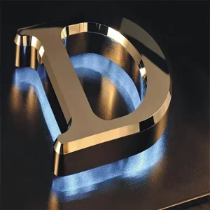Customized Outdoor Stainless Steel Store Signboard Backlit Acrylic LED Mini Luminous Characters Letters