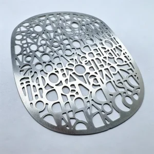 Customized Oval Metal Nameplate Label Hollow Out Design Stainless Steel Badge Manufacturer Direct Sale