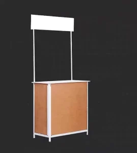 Customized PVC Durable Easy to Carry Cutting Portable Display Stand for Food and Table Promotion