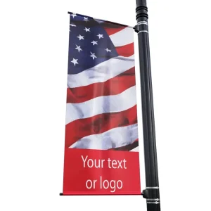 Customized PVC Fabric Roadside Advertising Banner Flag Street Pole Banner