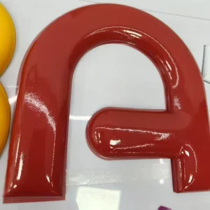 Customized PVC Relief Letters Electroplated like Letters 3D Spherical Sharp cornered Letters for House Numbers
