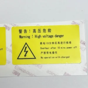 Customized PVC Transparent Sticker 3M Adhesive Waterproof Equipment Panel