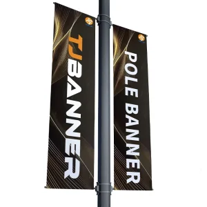Customized PVC Vinyl Vertical Outdoor Advertising Street Light Pole Banner for Promotion Customized Street Banner