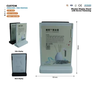 Customized Polished Acrylic Desktop Sign Holder A6 Vertical Menu Stand for Library Information Display