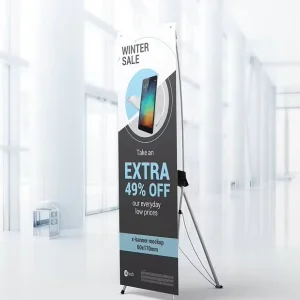 Customized Portable PVC Vinyl X Banner 80*180cm 60*160cm Custom Advertise Printing Canvas Banner for Promotions