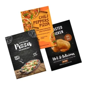 Customized Printed Flyer Trifold Brochure Instruction Manual Advertising Leaflet Takeout Menu Poster on Fancy Paper