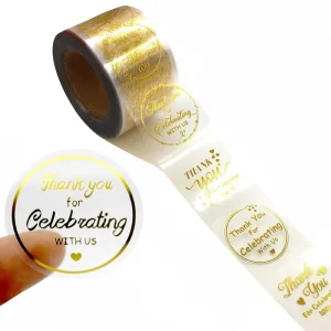 Customized Printing Logo Adhesive Paper Round Oil Proof Eco-Friendly Waterproof Sticker Roll Label Stickers