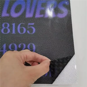 Customized Printing Of One Way Vision Advertisements Waterproof Glass Curtain Perforated Stickers
