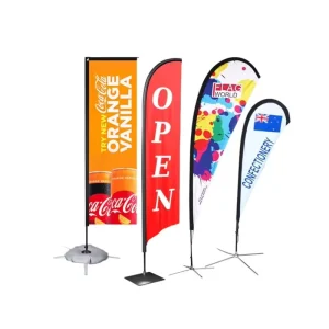 Customized Promotional Exhibition Event Outdoor UV Printing Polyester Feather Flag
