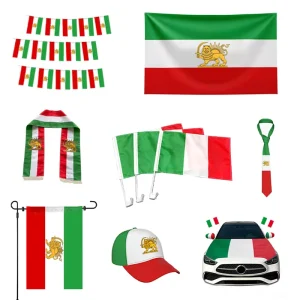 Customized Promotional of Iranian Flags Various Flag Combinations Sets Tablecloths Bunting Banners