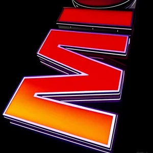 Customized RGB Full Color Advertising LED Lighting Signage for Buildings Home Outdoor Transformer Power Supply for Wedding Bar