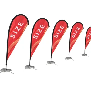 Customized Racing Competition Tear Drop Beach Feather Flag for Outdoor Advertising Promotional Flags Banners Trade