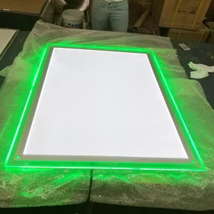 Customized Rectangle RGB LED Light Box Ultra Thin Acrylic High Brightness Eco Friendly Decorative 10000 Lumens Poster Holder