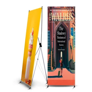 Display Banner With X Banner Stand High Quality Plastic Fiberglass X Banner Display Stand Floor Standing for Advertise