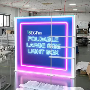 Customized SEG Fabric Durable Big Light Box Retail LED Advertising Lightbox With Shelves Trade Show Fabric Lightbox