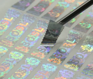 Customized Silver Colorful Reflective Anti counterfeiting Holographic Label Vinyl Die cutting Laser Film Hologram