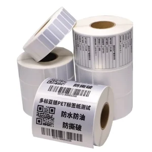 Customized Size Durable Oil Proof Direct Print Thermal Shipping Waybill Adhesive Sticker Rolls Waterproof 60×40 Blank Labels