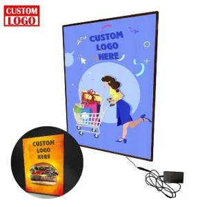 Customized Slim Light Box Menu Light Box Display Ultra Thin LED Lit Poster Frame